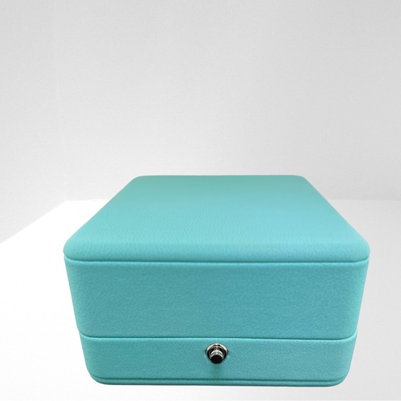 TIFFANY & CO DIAMOND TUROUOISE 18 KARAT
WHITE GOLD TIFFANY T CIRCLE NECKLACE - Picture 9 of 14